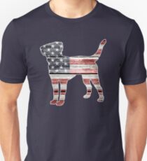 Patriotic Labrador Retriever, American Flag Unisex T-Shirt