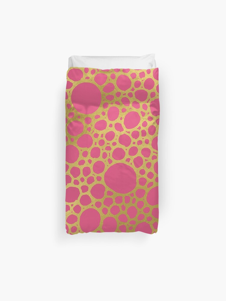 Gold Hot Pink Hand Drawn Jewel Tone Geometric Circular Pattern