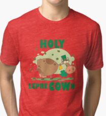 Irish St. Patrick's Day Funny Cow Tri-blend T-Shirt
