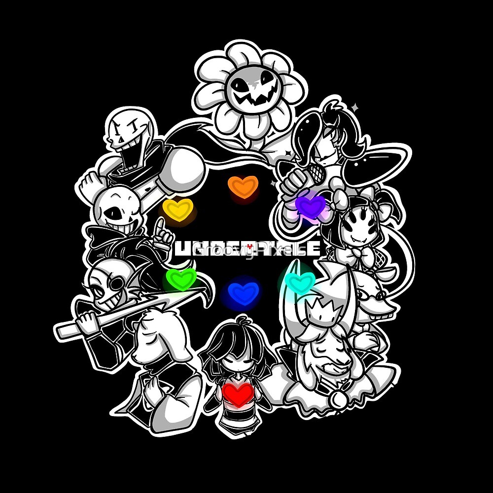 Undertale Sans Flowey Papyrus Undyne Etc Circle Game Gamer Gaming Gift By Groovypixels Redbubble