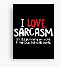 sarcAsm words Canvas Print