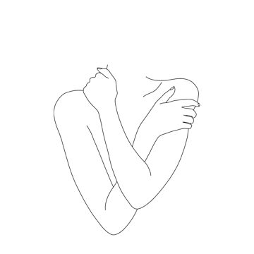 "Minimalist nude figure illustration - Elma" Photographic Print for
