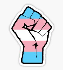 Angehobene Faust - Transgender-Flagge Sticker