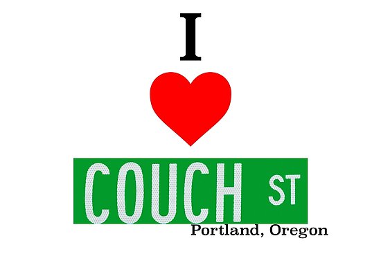 I Love Couch Street Portland Oregon Poster By Rabbitholephoto
