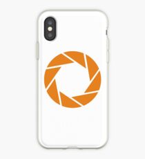 Vinilo o funda para iPhone Aperture Science (Orange)
