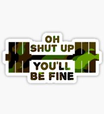 Camo Print Weightlifting Encouragement Sticker
