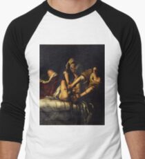 Camiseta ¾ estilo béisbol Judith Slaying Holofernes por Artemisia Gentileschi