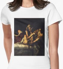 Judith Slaying Holofernes by Artemisia Gentileschi Women's Fitted T-Shirt