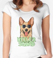 HEELER SQUAD (rot) Tailliertes Rundhals-Shirt