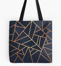 Copper and Midnight Navy Tote Bag