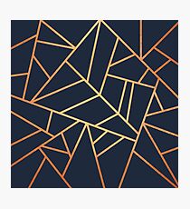 Copper and Midnight Navy Photographic Print