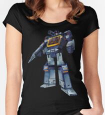 Camiseta entallada de cuello ancho Masterpiece Soundwave (fondo transparente)