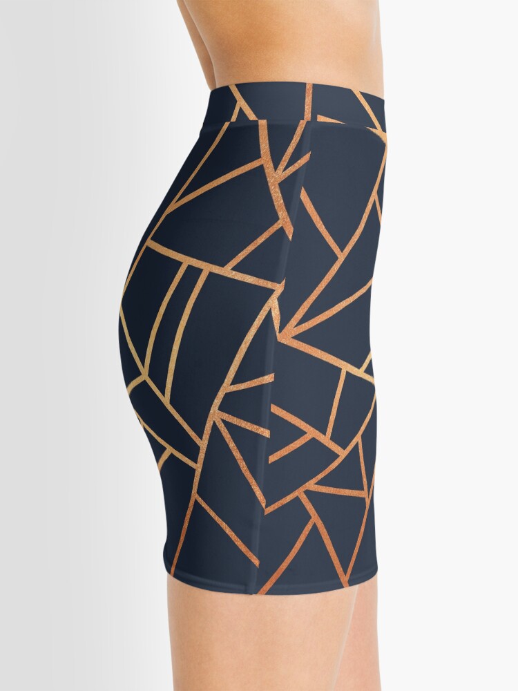Alternate view of Copper and Midnight Navy Mini Skirt