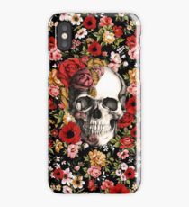In bloom floral skull iPhone Case