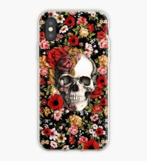 Vinilo o funda para iPhone En flor floral cráneo