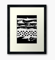 Brush Stroke Waves Framed Print