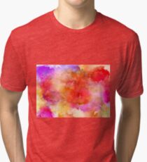 ink style of orange watercolour texture Tri-blend T-Shirt