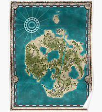 Pirate Adventure Map Poster