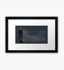 Inspector Lestrade Calling Card Framed Print