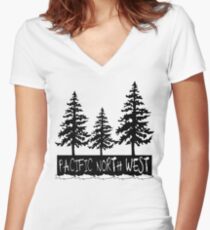 Camiseta entallada de cuello en V PNW