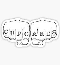 Badass cupcakes fist tattoo Sticker