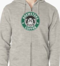 Sudadera con capucha y cremallera Café Cervecero