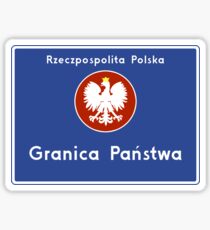 "Republic of Poland – National Border" Sign, Poland Sticker