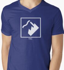 Record Label 4 (white) V-Neck T-Shirt