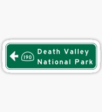 Death Valley National Park, Road Sign, California Sticker