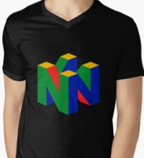 N64-Logo (ohne Text) T-Shirt mit V-Ausschnitt