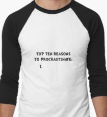 Procrastinate Men's Baseball ¾ T-Shirt