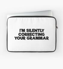 Geek Grammar School Smart Funny T-Shirts Laptop Sleeve