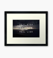 Flat earth,plane sight Framed Print