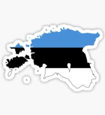 Flagge Karte von Estland Sticker