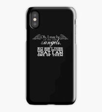Side of the Angels - Black iPhone Case