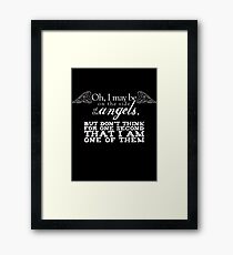 Side of the Angels - Black Framed Print