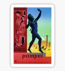 Pegatina Anuncio de viaje italiano Vintage de Pompeya Pompeya