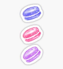 Colorful Hand Painted Watercolor Macaroon Cookies Sticker
