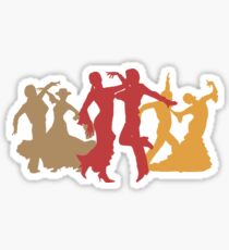 Colorful Flamenco Dancers Sticker