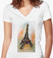 Tower Women's Fitted V-Neck T-Shirt