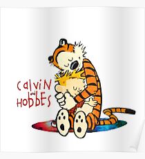 Calvin and Hobbes Big Hugs Nebula Poster