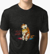 Calvin and Hobbes Big Hugs Nebula Tri-blend T-Shirt