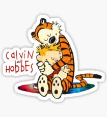 Calvin and Hobbes Big Hugs Nebula Sticker
