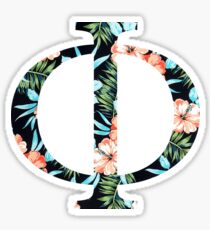 Phi Floral Greek Letter Sticker