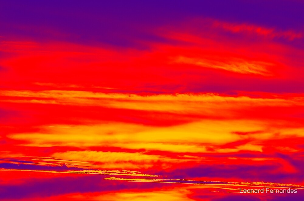 “Psychedelic Sky Photo at Sunset” by Leonard Fernandes | Redbubble