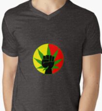 Rasta Marihuana macht T-Shirt mit V-Ausschnitt für Männer