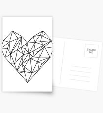 Geometric Heart Postcards