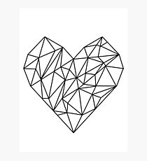 Geometric Heart Photographic Print