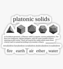 Autocollant platonicien solide