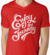 Enjoy the Journey - Motivational Quote Lettering Design Men's V-Neck T-Shirt